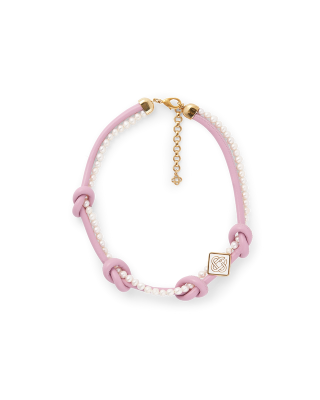 casablanca Pink Knotted Necklace | Casablanca Paris