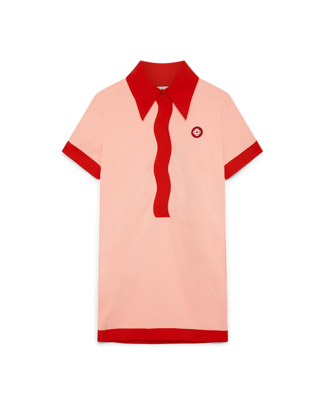 casablanca Pink Wave Polo Dress– Casablanca