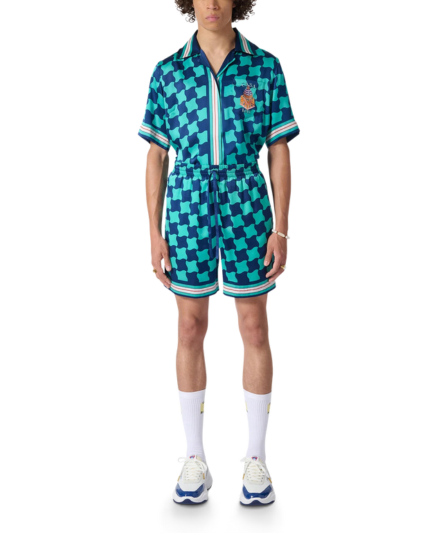 Casablanca Pool Tile Silk Shorts | Casablanca Paris