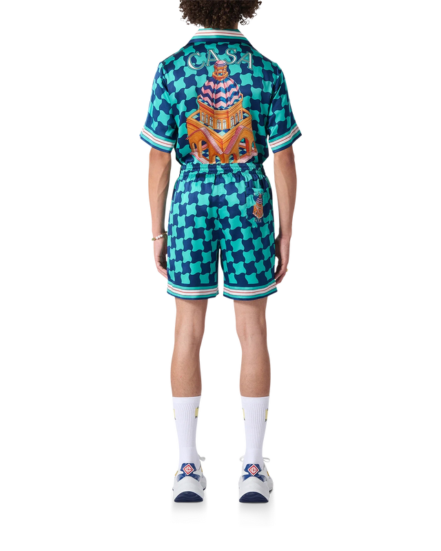 Casablanca Pool Tile Silk Shorts | Casablanca Paris