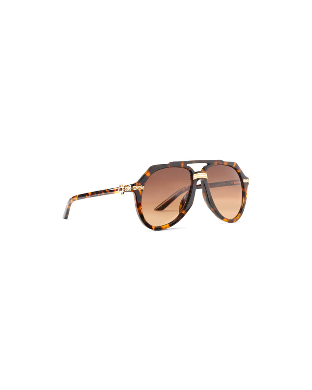 casablanca Rajio Gold & Brown Sunglasses– Casablanca