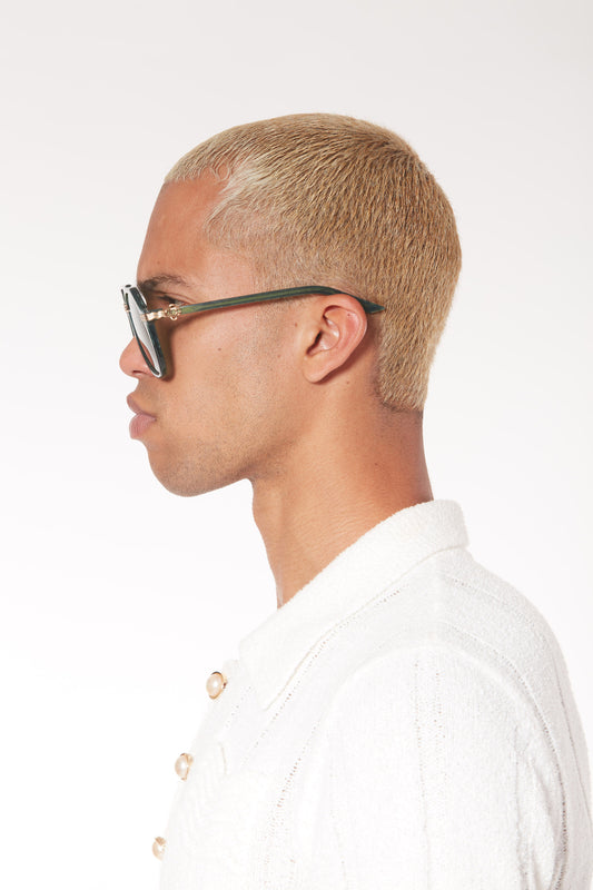 Casablanca Rajio Green & Gold Sunglasses– Casablanca