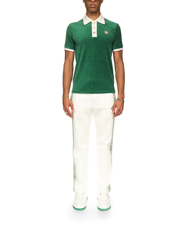 Casablanca Rib Velour Polo Shirt | Casablanca Paris