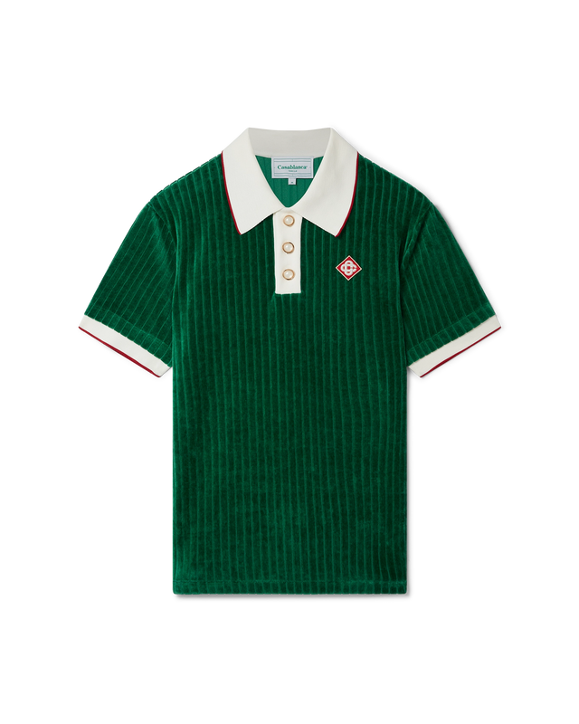 casablanca Rib Velour Polo Shirt | Casablanca Paris