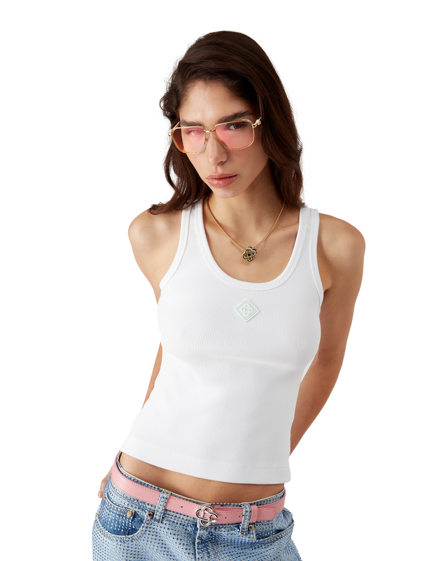 Casablanca Ribbed Jersey Tank Top– Casablanca