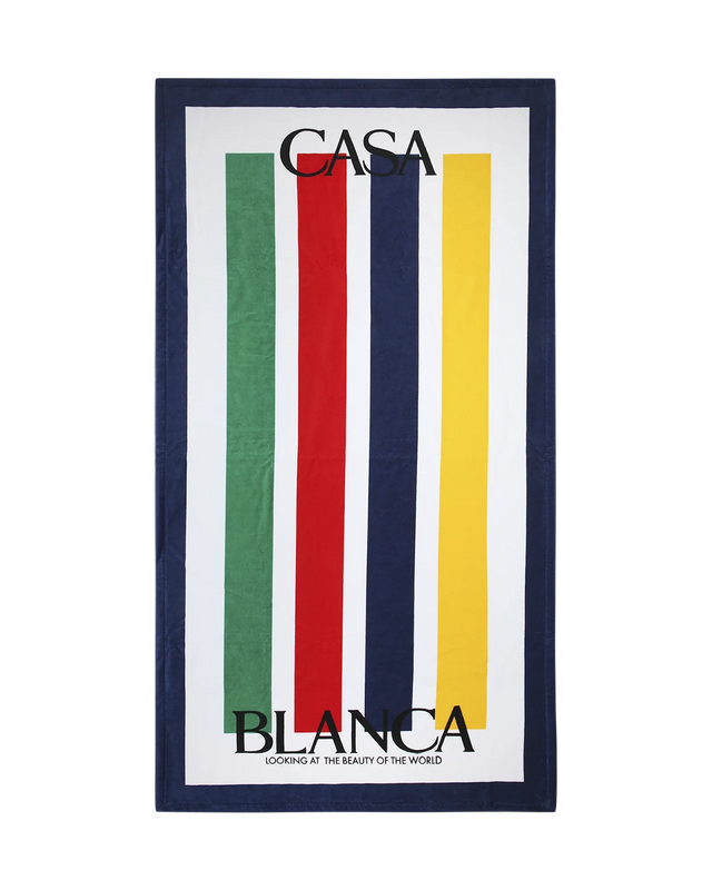 casablanca Stripe Logo Towel | Casablanca Paris