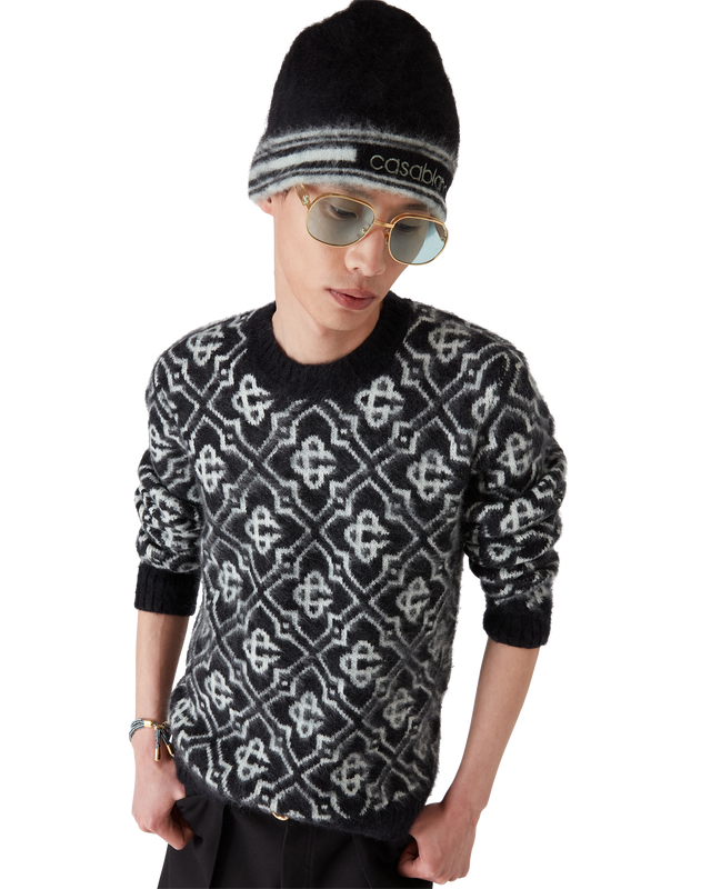 Casablanca Stripe Mohair Beanie | Casablanca Paris