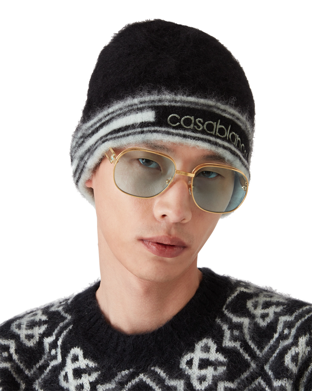 Casablanca Stripe Mohair Beanie | Casablanca Paris