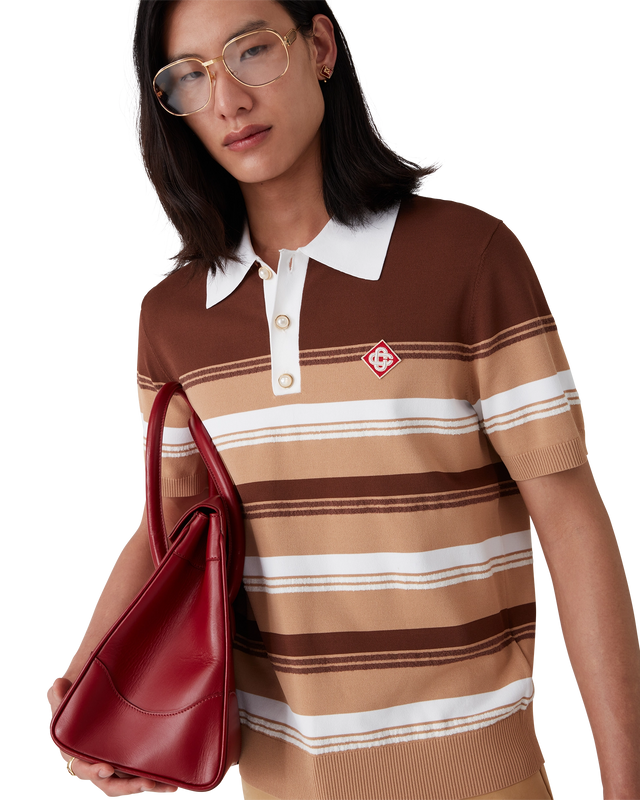Casablanca Stripe Polo Shirt | Casablanca Paris