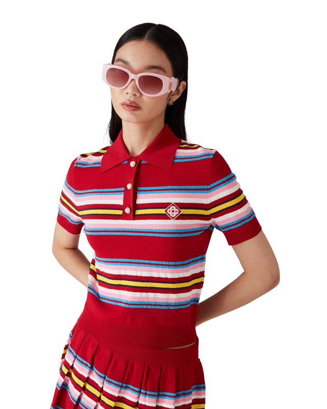 Casablanca Stripe Polo Shirt | Casablanca Paris
