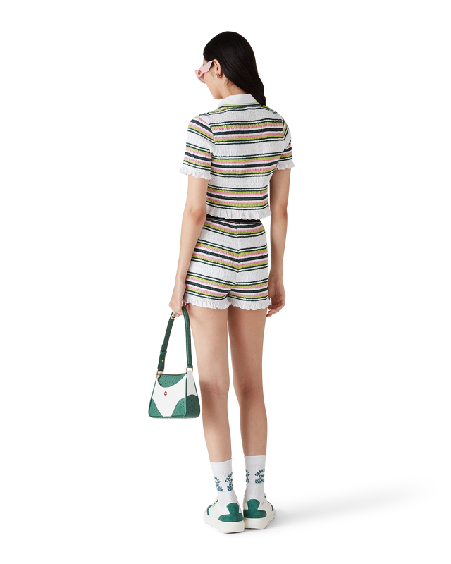 Casablanca Stripe Shirred Shorts | Casablanca Paris