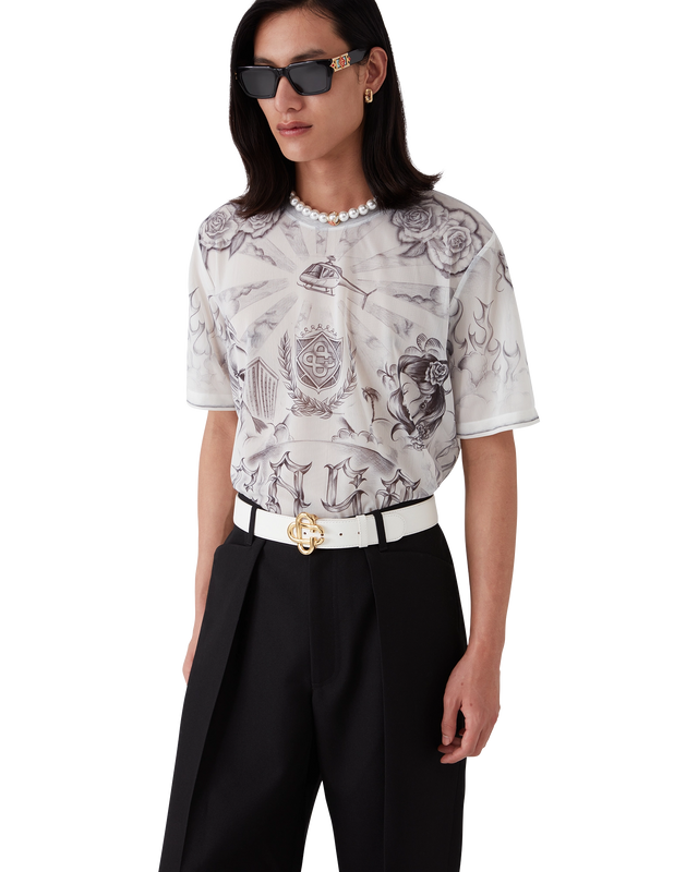 Casablanca Tattoo Mesh Top | Casablanca Paris