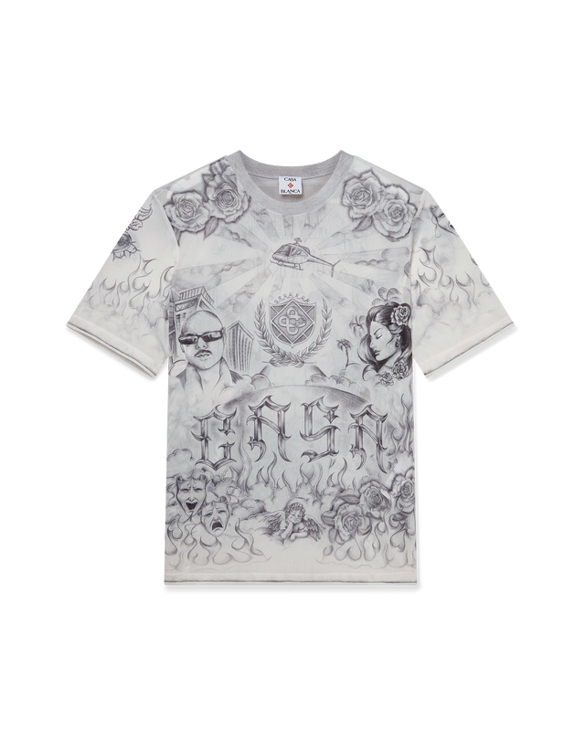 casablanca Tattoo Mesh Top | Casablanca Paris