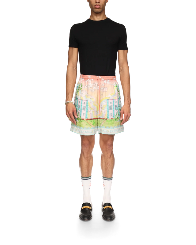 Casablanca Vase Linen Shorts | Casablanca Paris