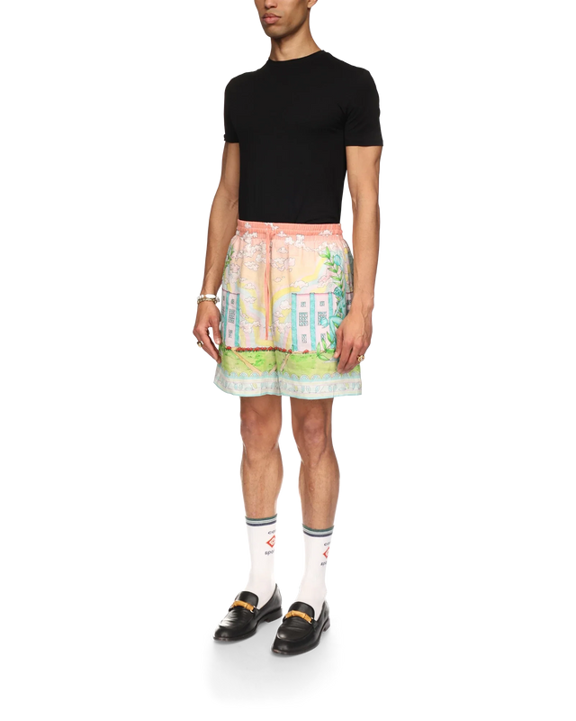 Casablanca Vase Linen Shorts | Casablanca Paris