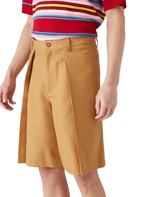 Casablanca Wool Pleated Shorts | Casablanca Paris