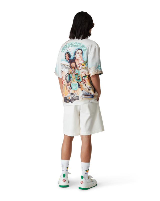 Casablanca Celebration Du Sport Short Sleeve Silk Shirt | Casablanca Paris