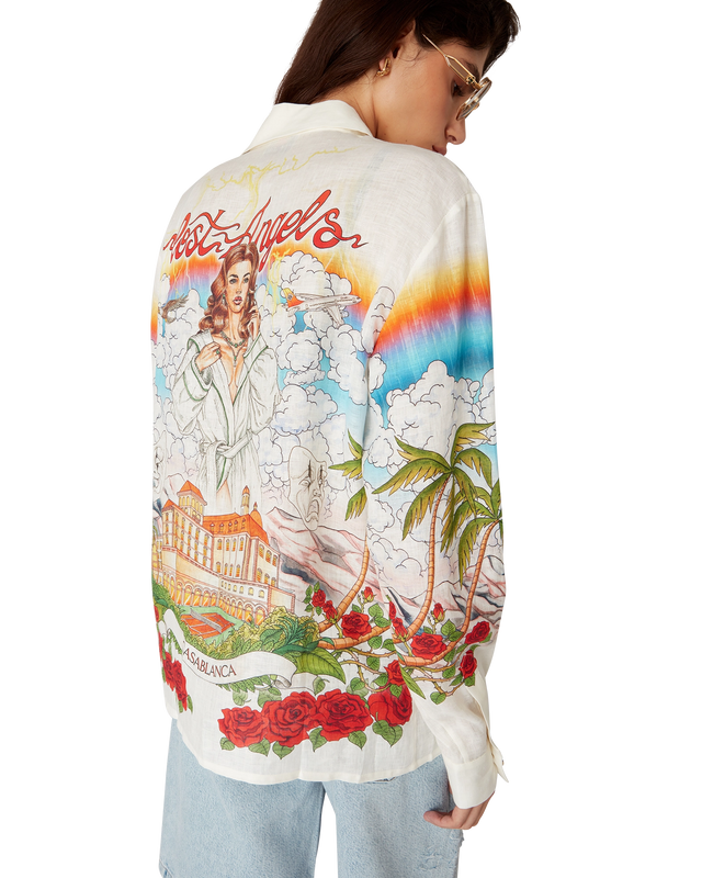 Casablanca Chateau Long Sleeve Linen Shirt | Casablanca Paris