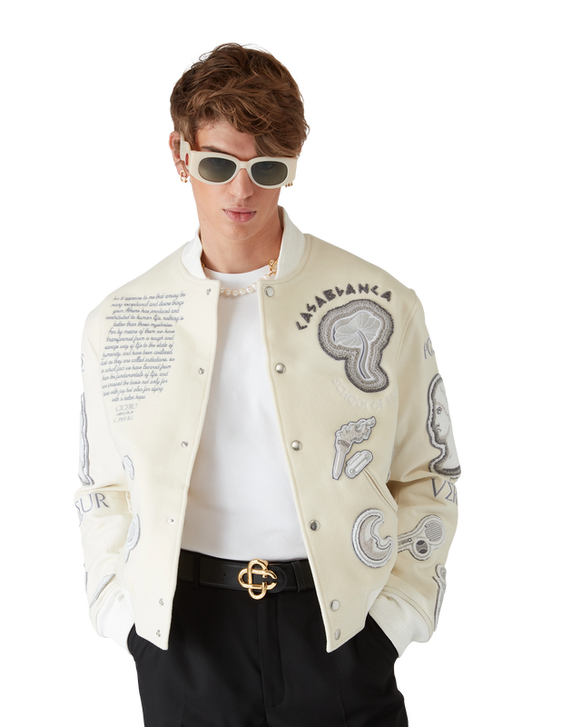 Casablanca Chenille Patchwork Bomber Jacket | Casablanca Paris