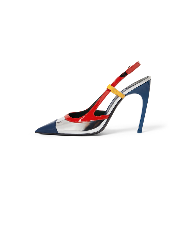 Casablanca Chrome Arch Slingback Pump | Casablanca Paris