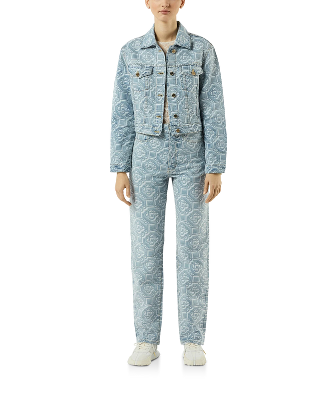 Casablanca Classic Monogram Bleached Denim Pant– Casablanca