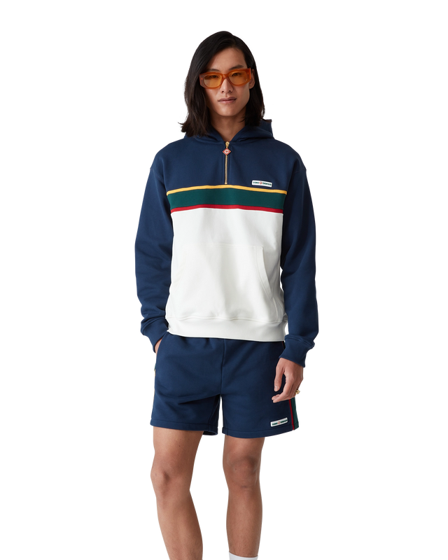 Casablanca Colourblock Quarter Zip Hooded Sweatshirt– Casablanca