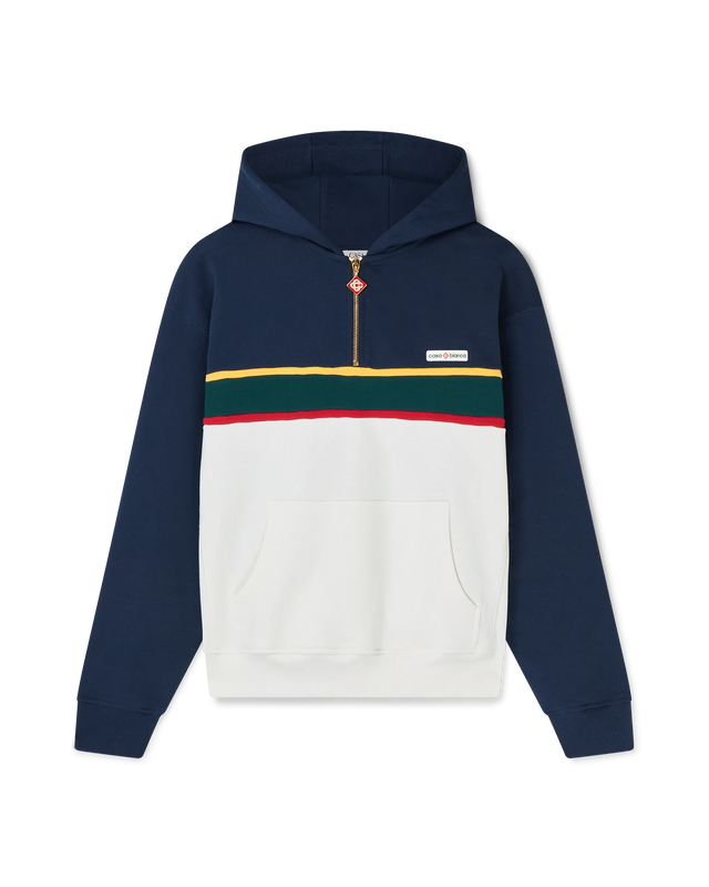 casablanca Colourblock Quarter Zip Hooded Sweatshirt– Casablanca
