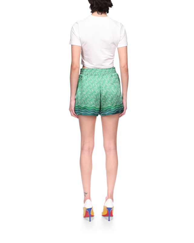 Casablanca Column Monogram Silk Shorts | Casablanca Paris