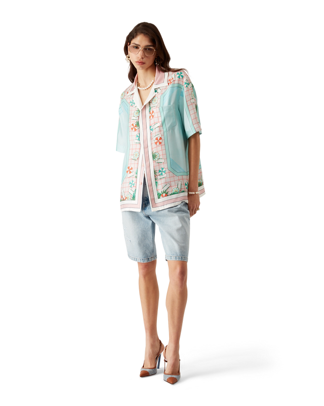 Casablanca Copacabana Short-Sleeve Silk Shirt– Casablanca