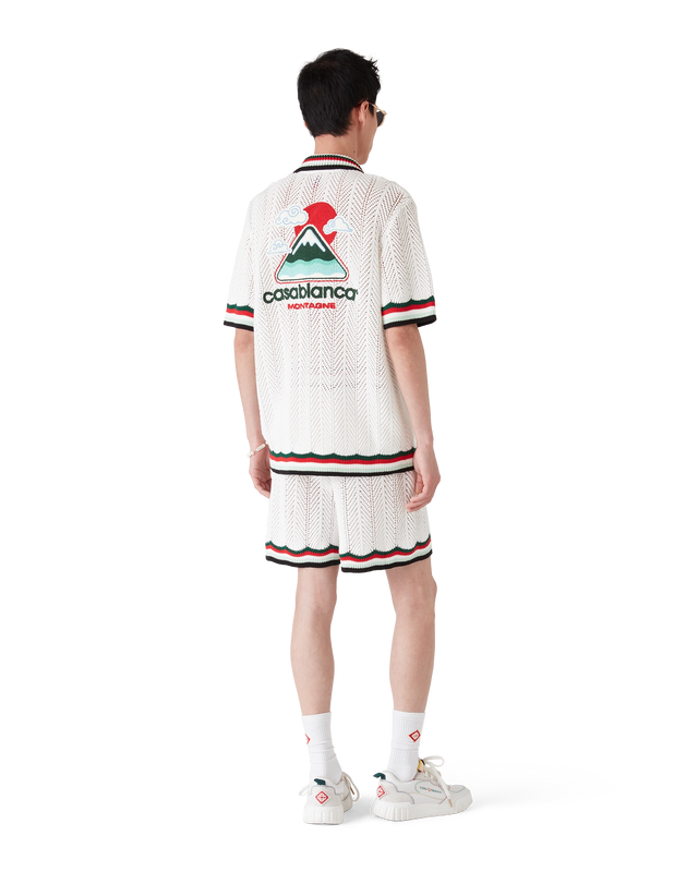 Casablanca Cotton Chevron Crochet Shorts– Casablanca