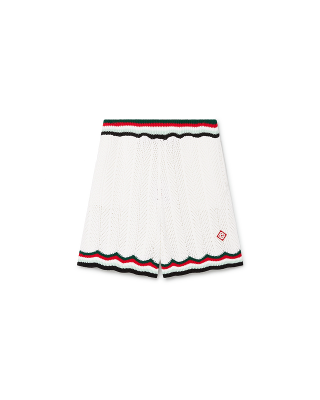 casablanca Cotton Chevron Crochet Shorts– Casablanca