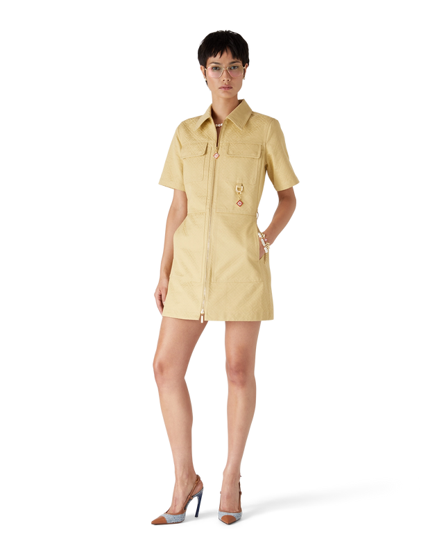 Casablanca Cotton Monogram Jacquard Dress– Casablanca