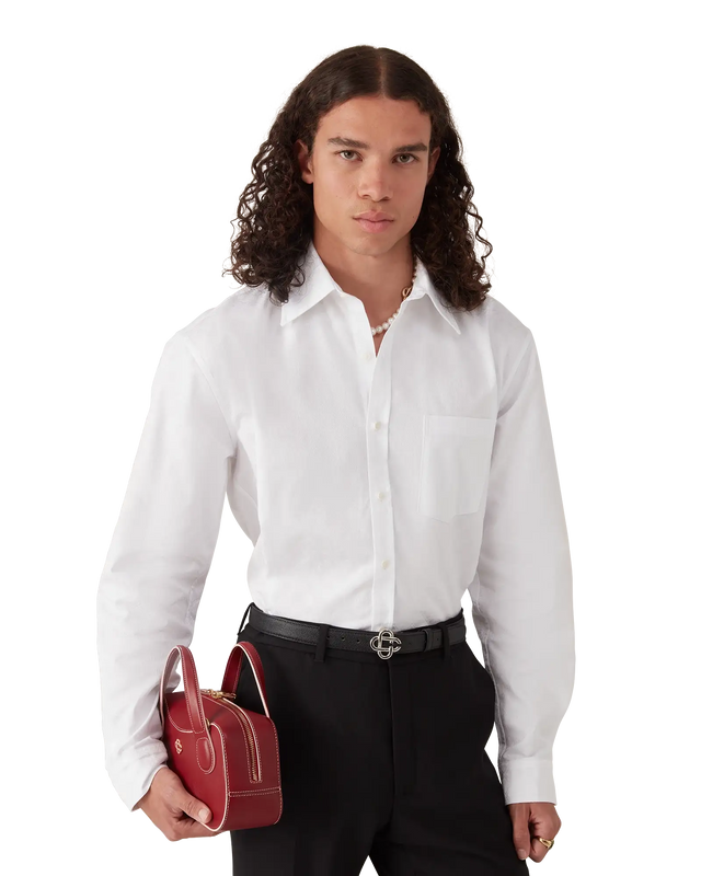 Casablanca Cotton Monogram Jacquard Oxford Shirt– Casablanca