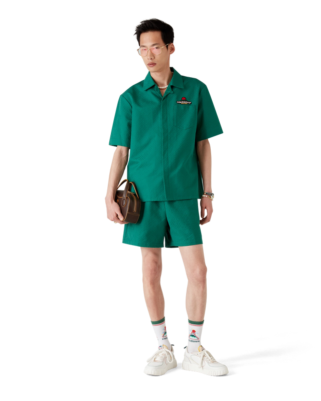 Casablanca Cotton Monogram Jacquard Shorts– Casablanca