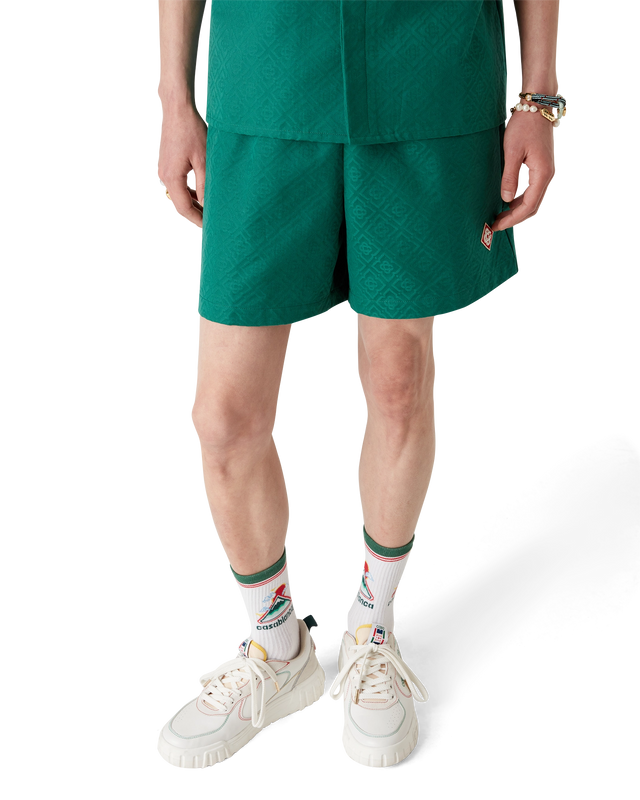 Casablanca Cotton Monogram Jacquard Shorts– Casablanca