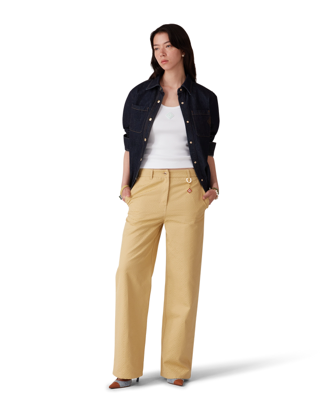 Casablanca Cotton Monogram Jacquard Trousers– Casablanca