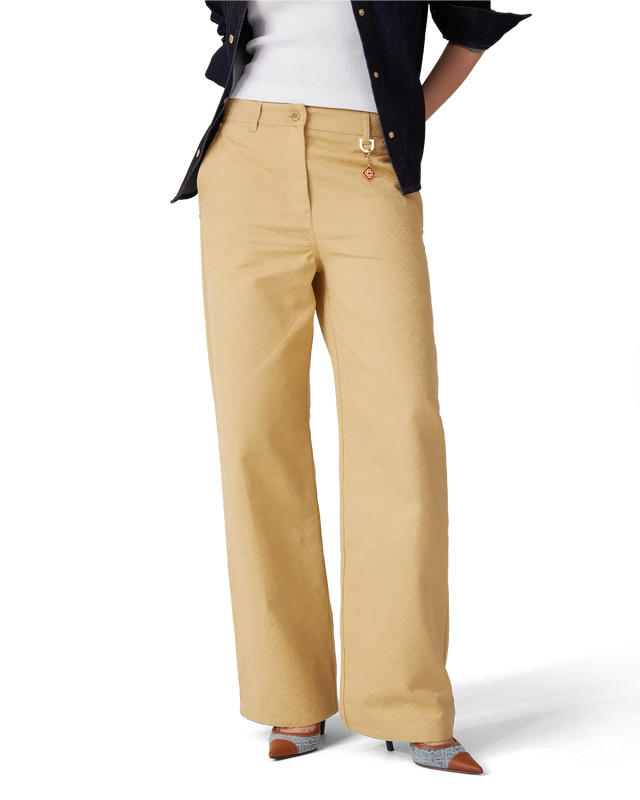 Casablanca Cotton Monogram Jacquard Trousers– Casablanca