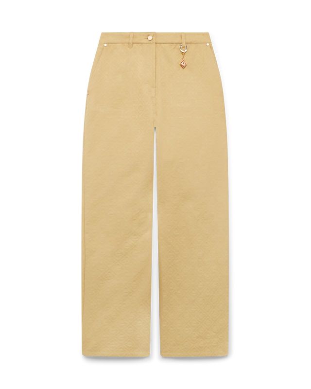 casablanca Cotton Monogram Jacquard Trousers– Casablanca