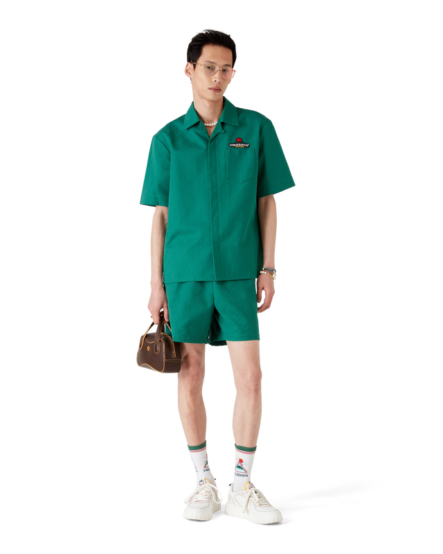 Casablanca Cotton Monogram Short-Sleeve Jacquard Shirt– Casablanca