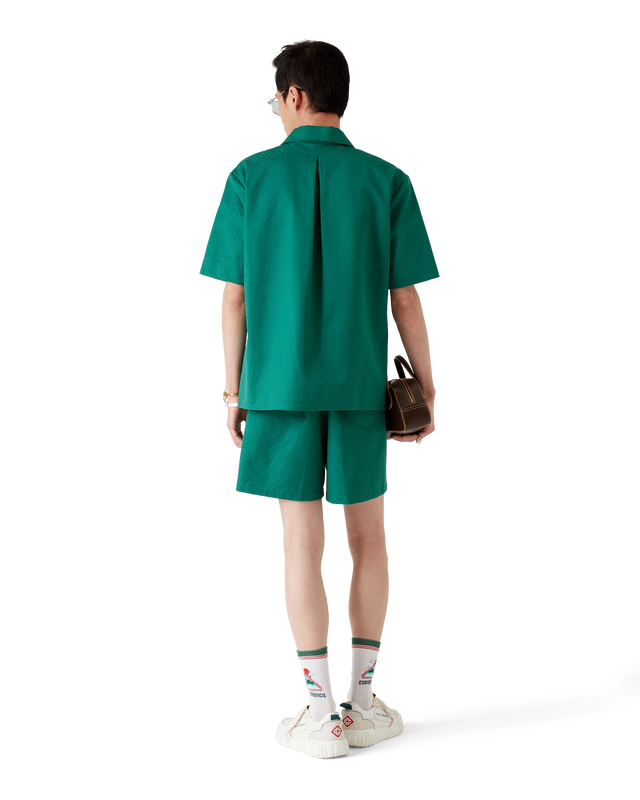 Casablanca Cotton Monogram Short-Sleeve Jacquard Shirt– Casablanca