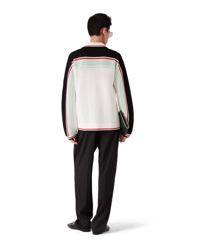 Casablanca Cotton Tennis Crochet Shacket– Casablanca