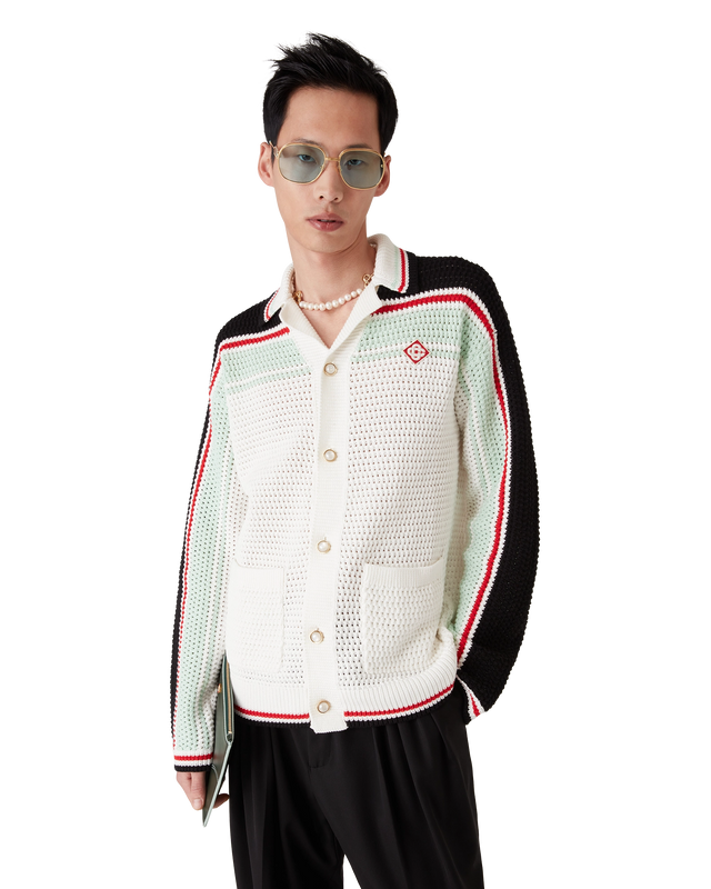 Casablanca Cotton Tennis Crochet Shacket– Casablanca