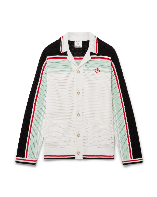 casablanca Cotton Tennis Crochet Shacket– Casablanca