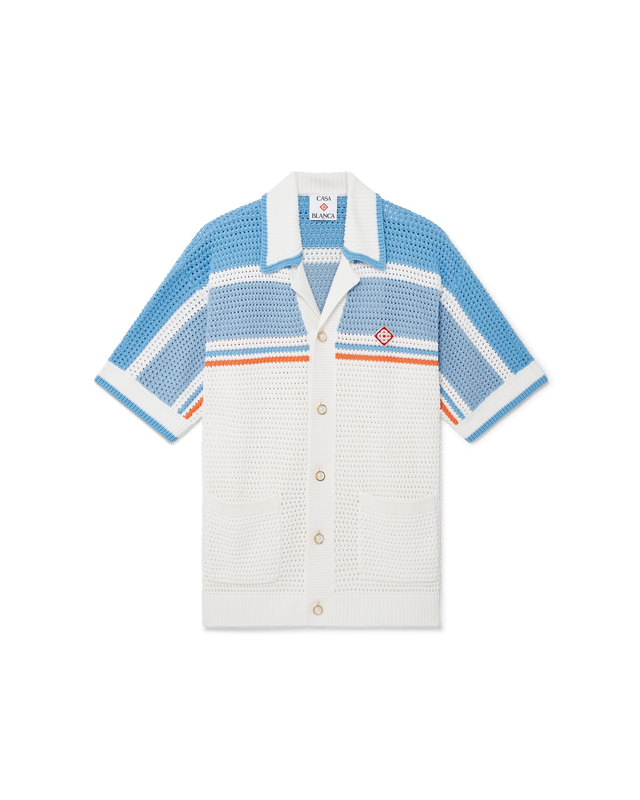 casablanca Cotton Tennis Short-Sleeve Crochet Shirt– Casablanca