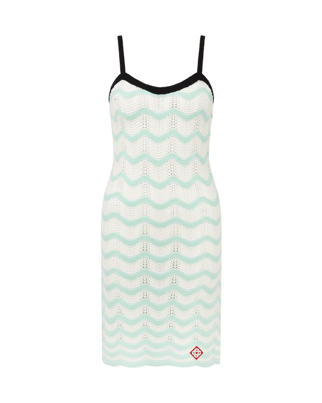 casablanca Cotton Wave Crochet Mini Dress– Casablanca