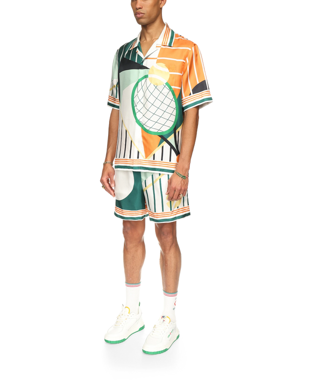 Casablanca Court Abstrait Short Sleeve Silk Shirt | Casablanca Paris