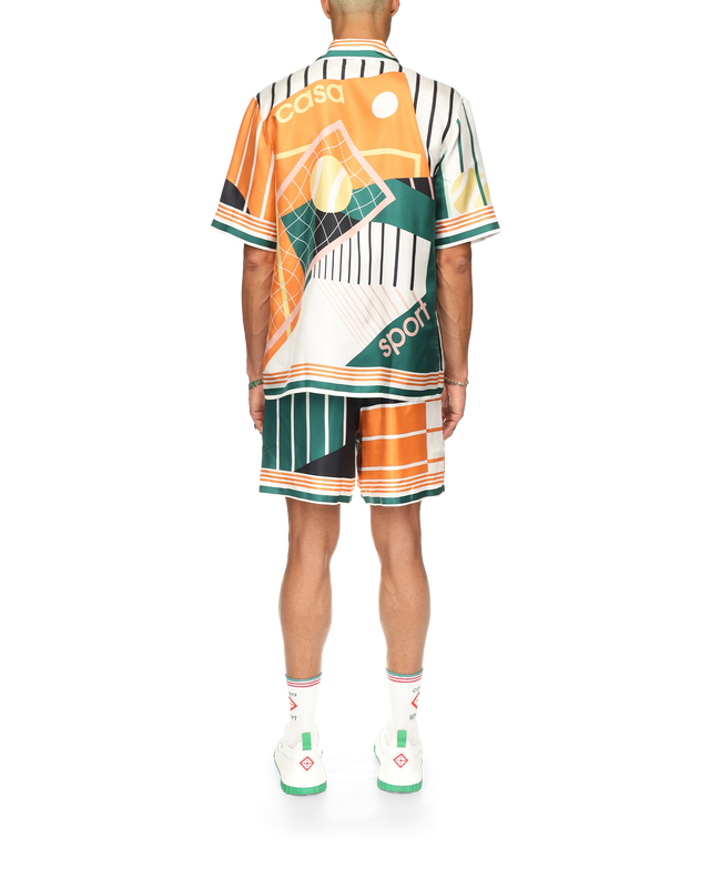 Casablanca Court Abstrait Short Sleeve Silk Shirt | Casablanca Paris