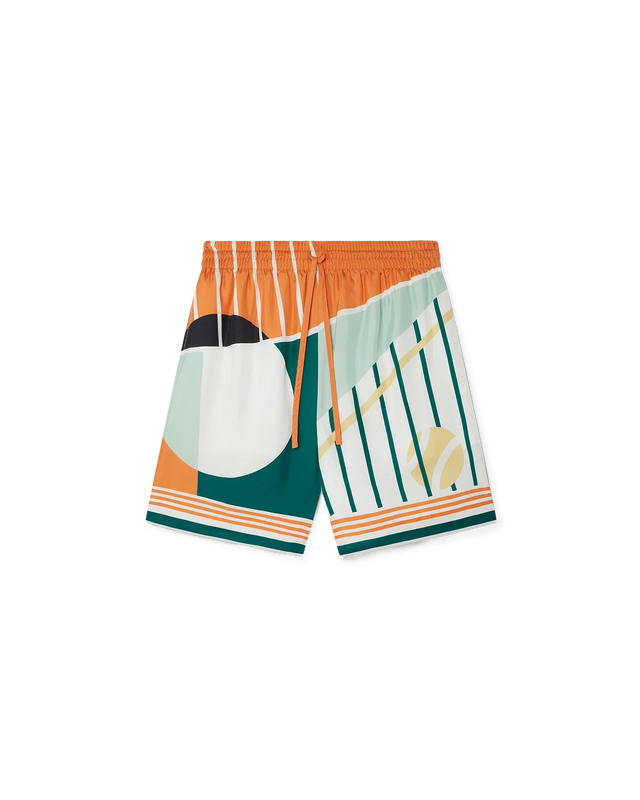 casablanca Court Abstrait Silk Shorts | Casablanca Paris