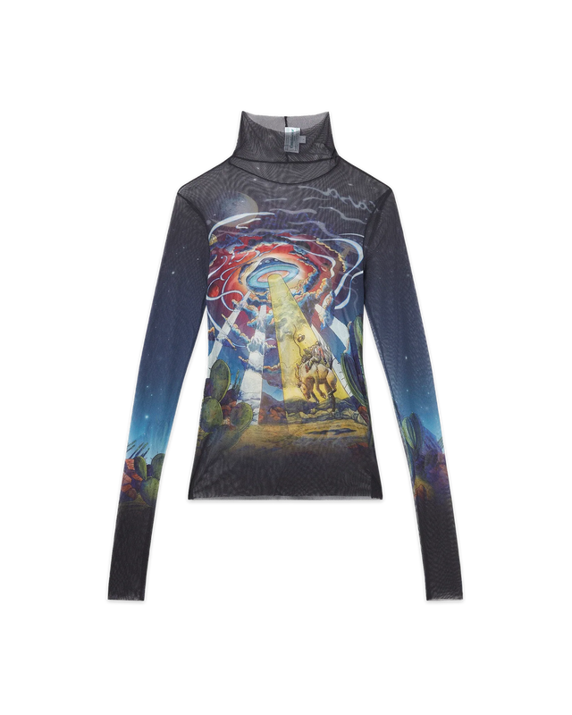 casablanca Cowboy De L'Espace Mesh Top | Casablanca Paris