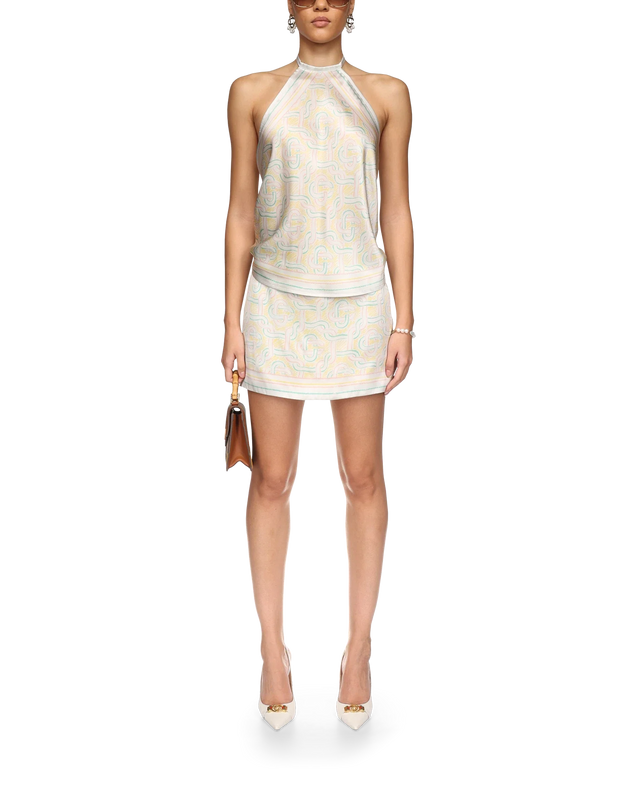 Casablanca Crayon Monogram Silk Scarf Top | Casablanca Paris